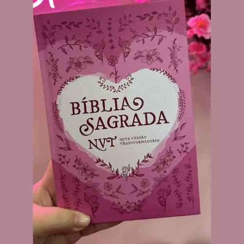 Capa do livro Bíblia Sagrada Rosa Coração
